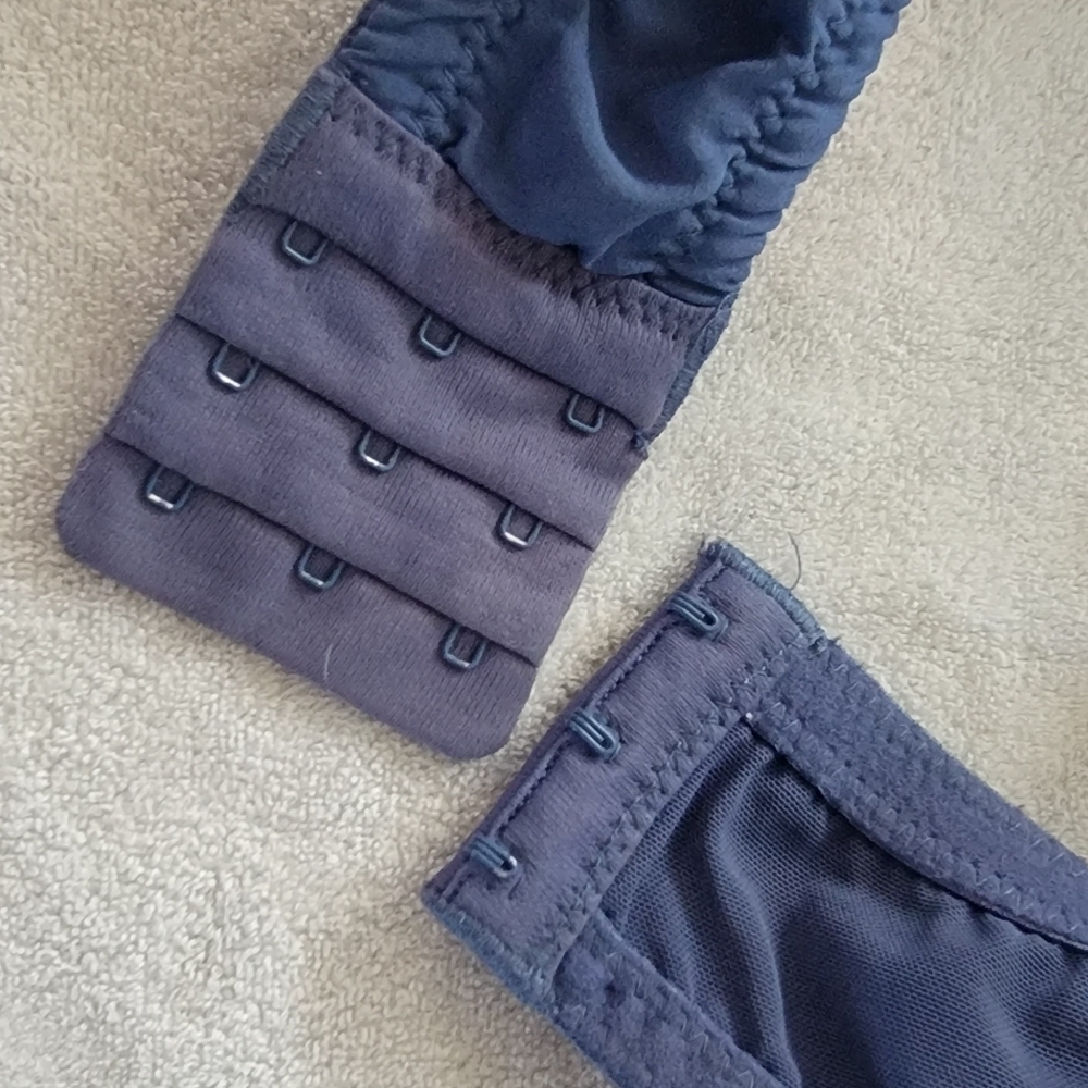 Adore Me Contour Demi Bra W Lace Padded Cup Blue 42DDD 42F Lingerie Sexy  Plus - Picture 4 of 7